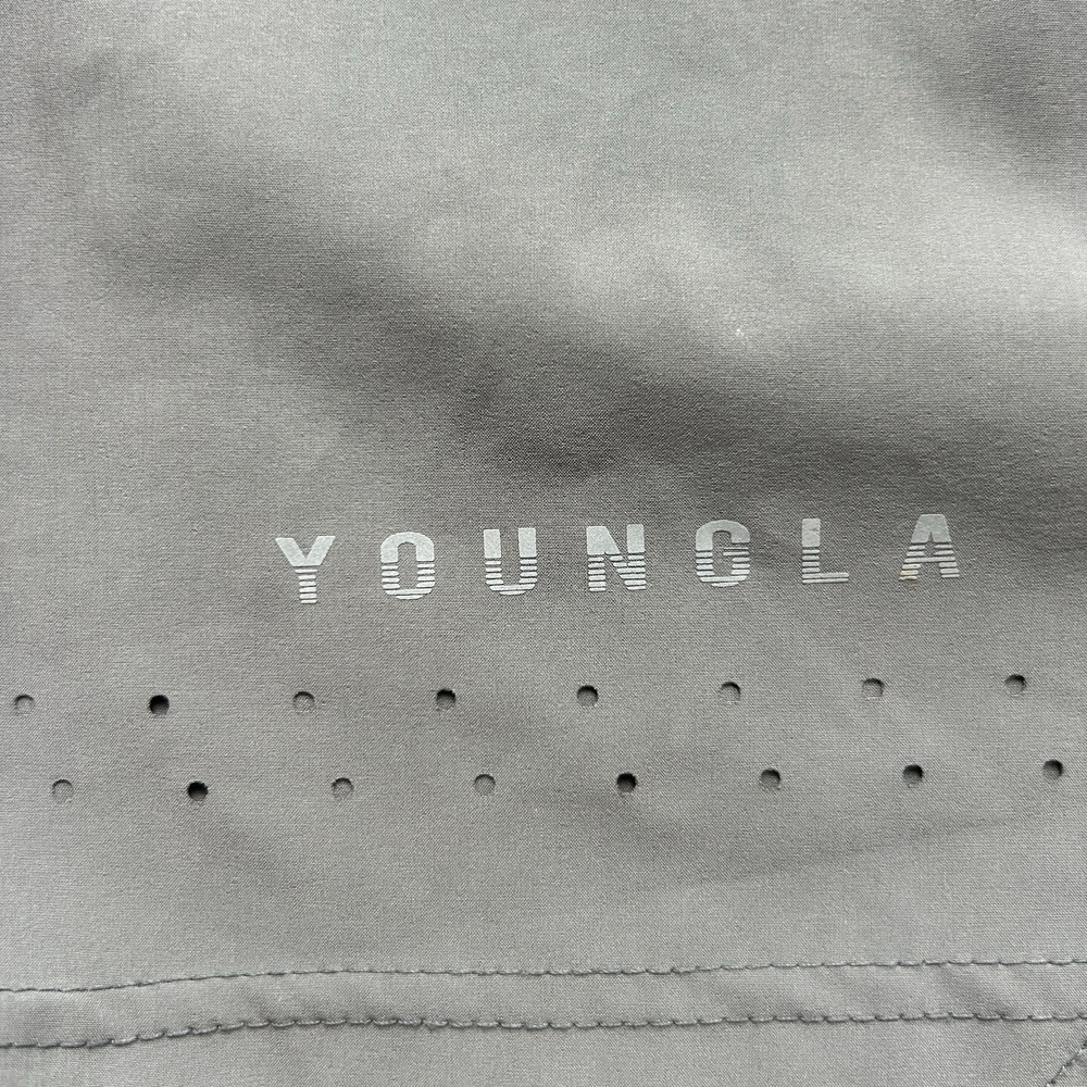 YoungLA Sprint Shorts Mens L Black Gray 4.5" Performance Bodybuilding Lot Of 2 - Picture 4 of 14